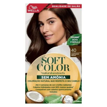 Tinta de Cabelo Soft Color Castanho Médio 40